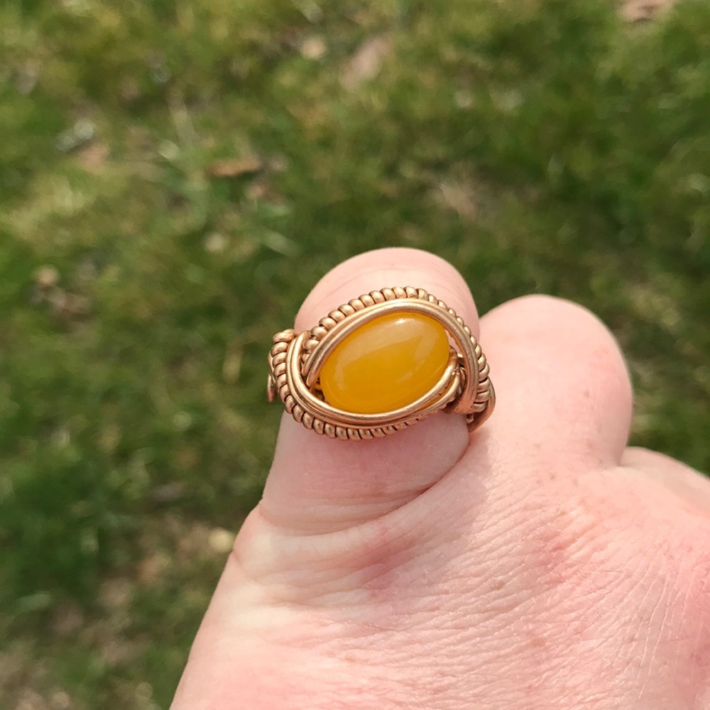 Intricate brass ring